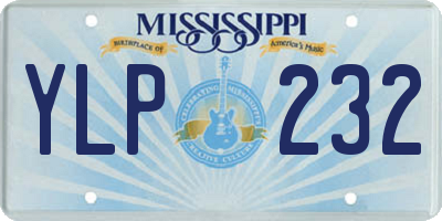 MS license plate YLP232