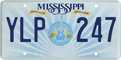 MS license plate YLP247