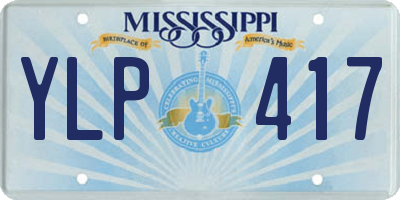 MS license plate YLP417