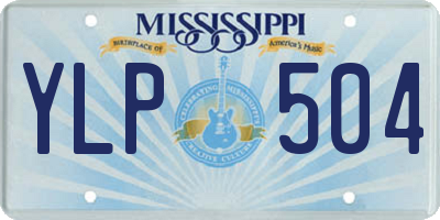 MS license plate YLP504