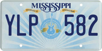 MS license plate YLP582