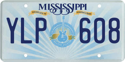 MS license plate YLP608