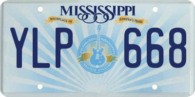 MS license plate YLP668
