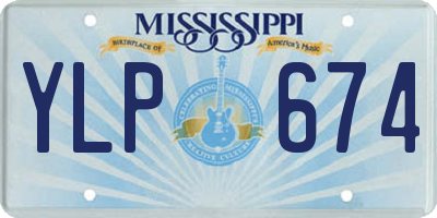 MS license plate YLP674