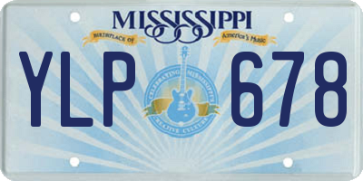 MS license plate YLP678