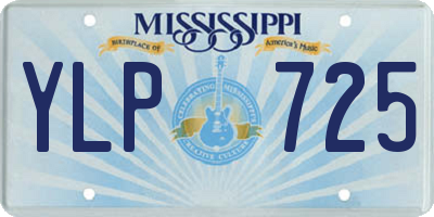 MS license plate YLP725