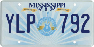 MS license plate YLP792