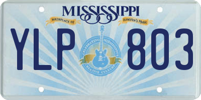 MS license plate YLP803