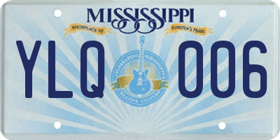 MS license plate YLQ006