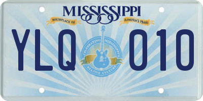 MS license plate YLQ010