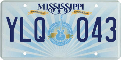 MS license plate YLQ043