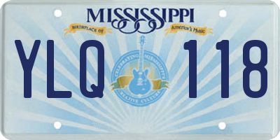 MS license plate YLQ118