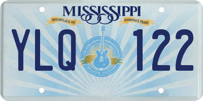 MS license plate YLQ122
