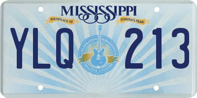 MS license plate YLQ213