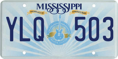 MS license plate YLQ503