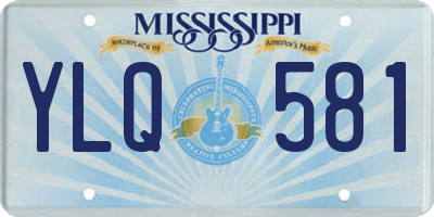 MS license plate YLQ581