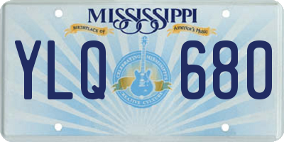 MS license plate YLQ680