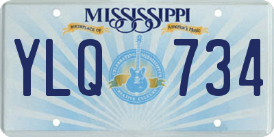 MS license plate YLQ734