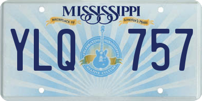 MS license plate YLQ757