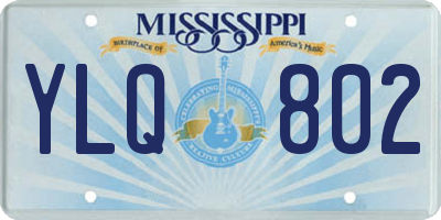MS license plate YLQ802