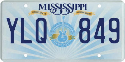 MS license plate YLQ849