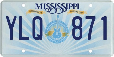 MS license plate YLQ871