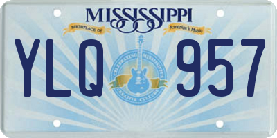 MS license plate YLQ957