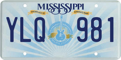 MS license plate YLQ981