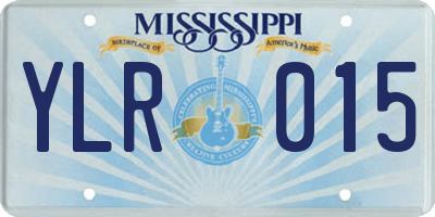 MS license plate YLR015