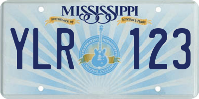 MS license plate YLR123