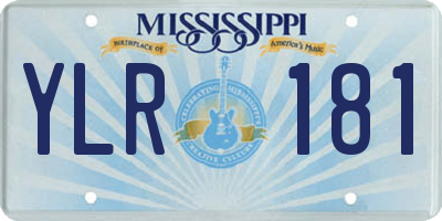 MS license plate YLR181