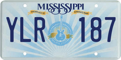 MS license plate YLR187