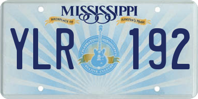 MS license plate YLR192