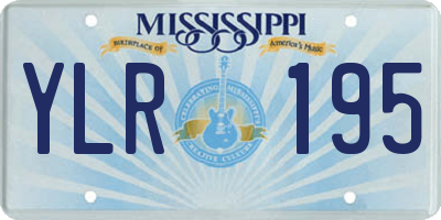 MS license plate YLR195