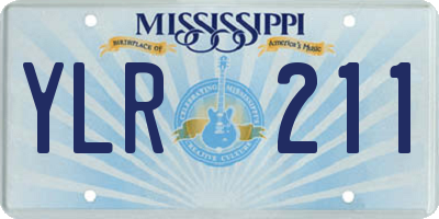 MS license plate YLR211