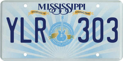 MS license plate YLR303