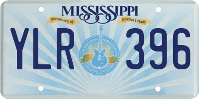 MS license plate YLR396
