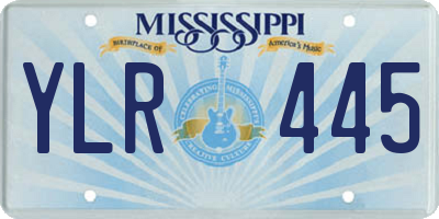 MS license plate YLR445