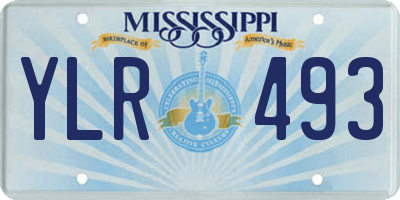 MS license plate YLR493