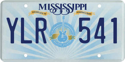 MS license plate YLR541