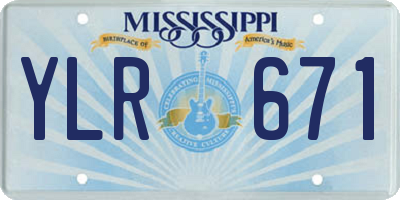 MS license plate YLR671
