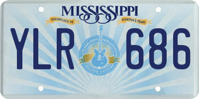 MS license plate YLR686