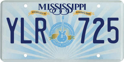 MS license plate YLR725