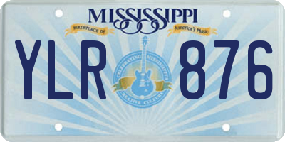 MS license plate YLR876