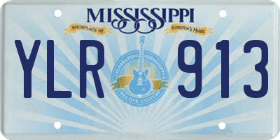 MS license plate YLR913