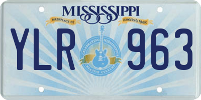 MS license plate YLR963