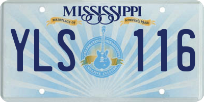 MS license plate YLS116