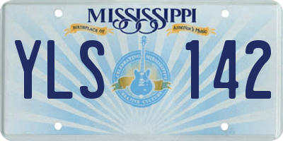 MS license plate YLS142