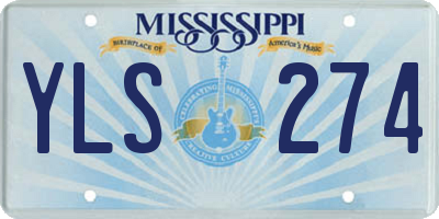 MS license plate YLS274