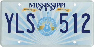 MS license plate YLS512